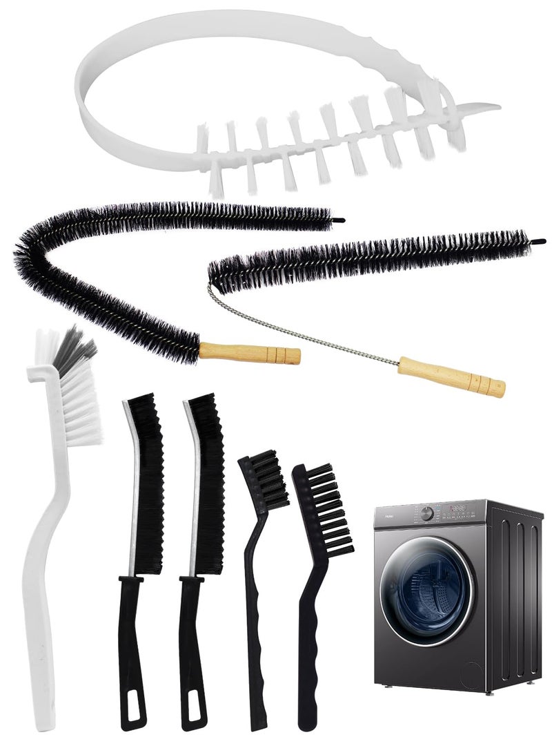 JUNTIANZE 8 Pack Washing Machine Cleaning Brush Kits, Front Load Washer Cleaner Tools Accessories, for Tight Spaces and Washing Machine Rubber Seals - Image 1